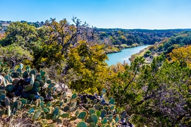 photo showing a view Of the Texas Pedernales River