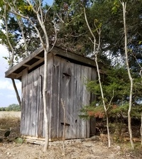photo of girl's outhouse