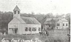 photo of the first church and parsonage